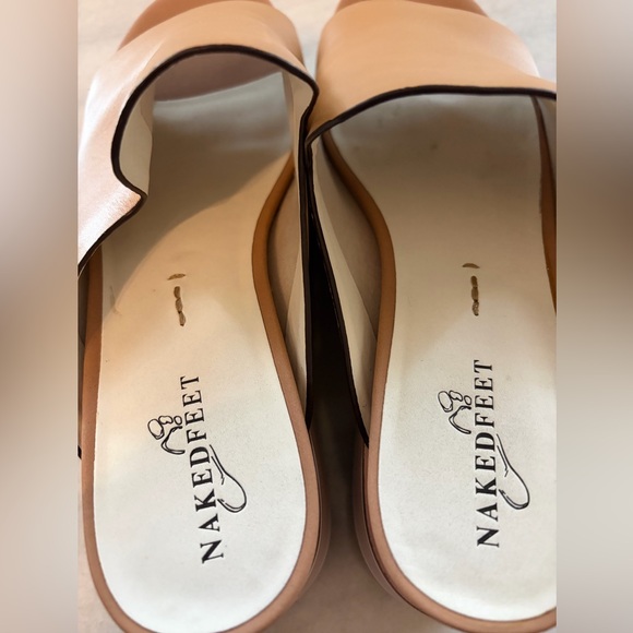 Naked Feet Flow Platform Sandals in Ecru Leather size 9 - Picture 10 of 11